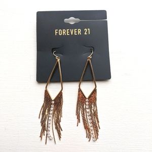Forever 21 Gold and Rhinestone Earrings